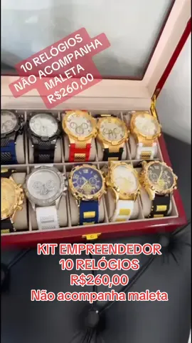 Kit empreendedor  Pra fazer dinheiro 💰 10 relógios masculinos  Atacado R$260,00 Obs: não acompanha maleta