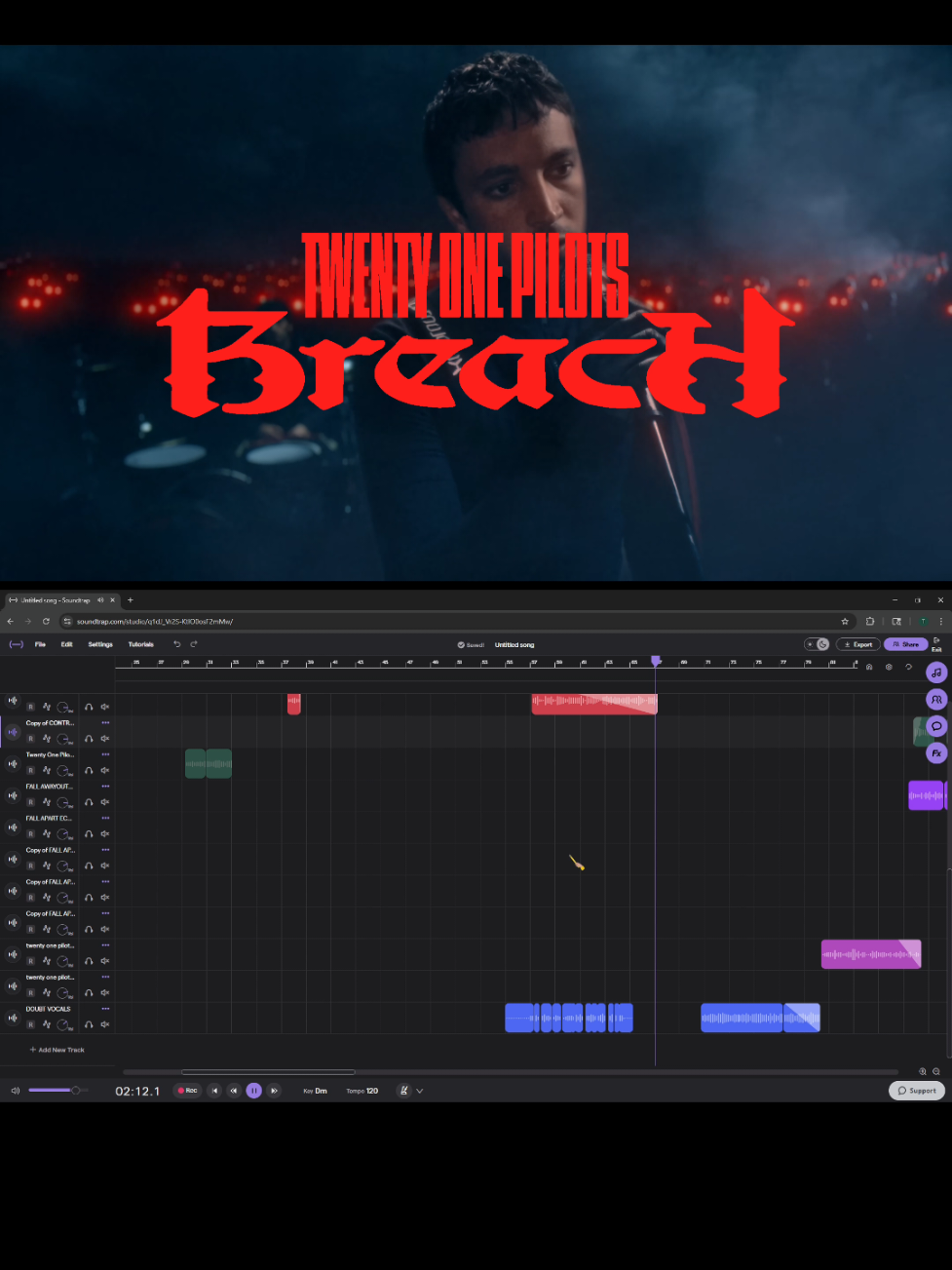 A Sneak Peak of how it's going 👀 #twentyonepilots #skeletonclique #tøp #thecontract #breach #heavydirtysoul #doubt 
