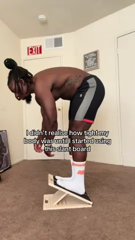 You don’t have to walk around feeling tight as you get older 😭😭 I started doing this slant board a few minutes a day and in a few weeks you feel the difference 🙏🏽🙏🏽 #slantboard #stretching #calves #hamstrings #knee #stretching #stretchingroutine #stretchingexercises #tiktokshopcreatorpicks 