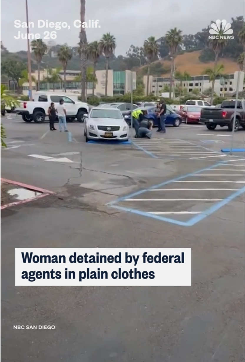A woman working as a housekeeper was detained by federal agents in plain clothes in the parking lot of the #SanDiego hotel where she works. As @NBC San Diego reports, Homeland Security Investigations said agents arrested her 
