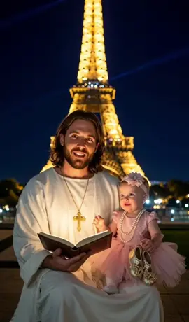 Jesus e a linda bebê princesa #jesus #baby #babylove #tiktok #anem #god #godlovesyou #cutebaby #amen 