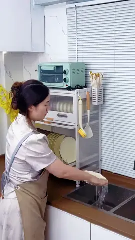 GSlife Dish Rack Drainer Drying Rack Kitchen Countertop Plate Organizer Storage Shelf With Drawers White Stainless Steel Smooth Chopstick Hook anti-insect, anti-cockroach cabinet dustproof Lagayan ng plato. 