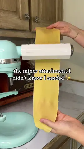 Turns out my KitchenAid was holding out on me this whole time. This pasta roller attachment just turned my mixer into a literal pasta machine, and I’m questioning every box of dried noodles I’ve ever bought. **Real talk:** If you’re already making bread, cookies, ice cream, and everything else with your KitchenAid, why not add restaurant-quality pasta to the list? Your future self (and your dinner guests) will thank you. #KitchenAid #PastaAttachment #HomemadePasta #FreshPasta #KitchenHacks #CookingFromScratch  #KitchenGadgets #lifeofahomemaker #homemakerlife #homeschoolmama #homemadekitchen #FamilyMealPrep 