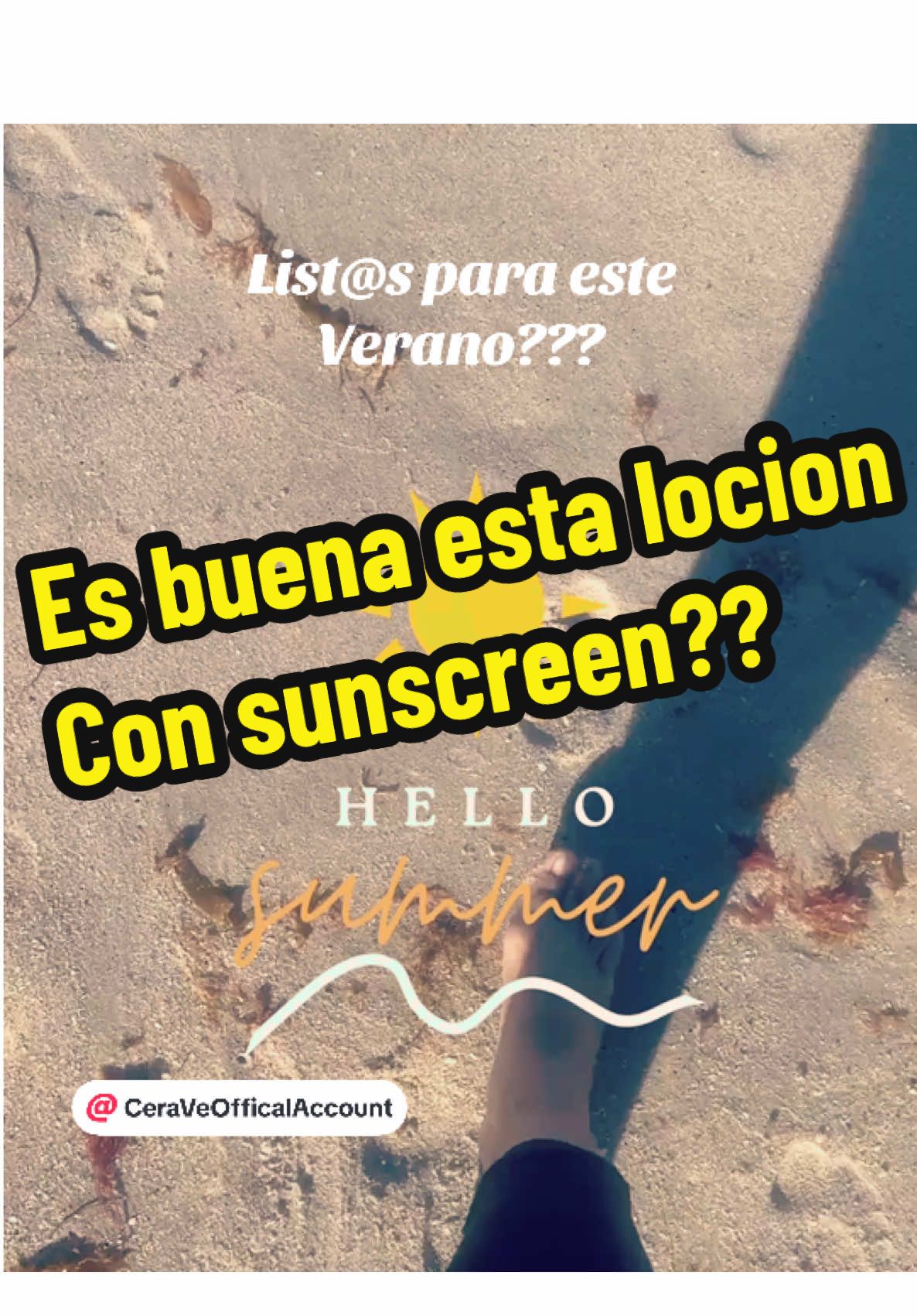Crees Que El protector solar Es un paso importante para Tu rutina de skincare? Esta es una locion hidratante y tiene sunscreen!@ceraveskincare  Dejame saber en Los comentarios! #skincareroutine #ugccreators #sunscreen #cerave #instagramcreator #ugccontentcreator #beachlifestyle #summervibes