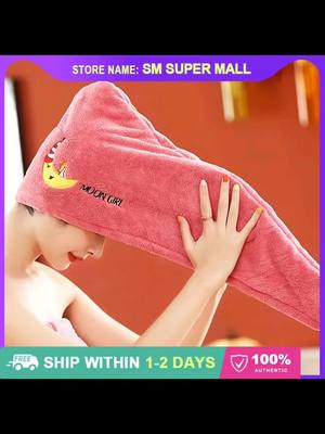 【3 Seconds Quick Dry】Korean Cute Hair Cap Embroidery  #showercap   Bathroom #turba#batthroom    #towelShower  buynow 👇👇👇👇
