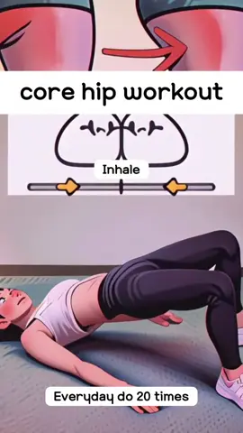 EASY hip core workout hip bridge #hipworkout #coreworkout #hipbridge #bridgeworkout 
