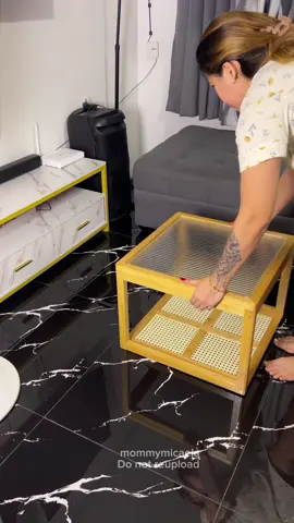 Lakas Maka shala ng table nato Perfect din Coffee table at Bed-side table🤍🤍 #coffeetable #bedsidetable #centertable #bambootable #glasstoptable 