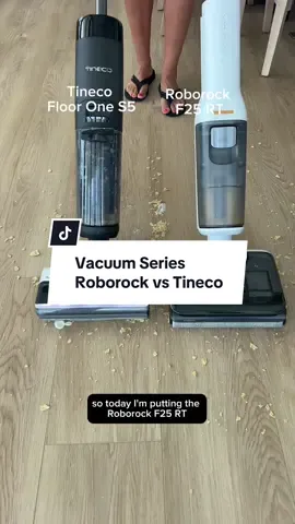 Welcome to my vacuum series where I review vacuums so you can decide which is best for your home! Get more huge discounts this Prime Day July 7! Add to your cart now!  Roborock F25 RT vs. Tineco Floor One S5—here’s the side-by-side you’ve been asking for 💥 Tineco’s great, but @RoborockUS has double the suction, better edge cleaning, and it’s $150 less. For deep cleans, pet hair, and tight spaces—it’s a win for me.  Which one are you picking? #roborock #F25series #wetdryvacuum #cleaning #smartcleaning #vacuumandmop #CleanTok #tech #cleanwithme