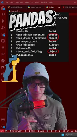Te enseño a optimizar la librería pandas cambiando su backend a pyarrow. #programacion #python #pandas #pyarrow #dataanalyst 