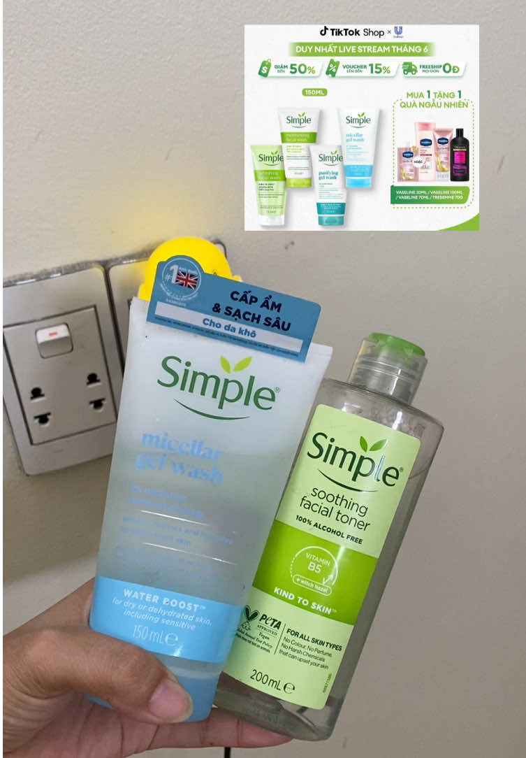 Sữa rửa mặt Simple #HợpTácCùngUnilever #Unileverchamsoccanhan #MeLivechallenge #haonguyenshop90 #xu hướng 