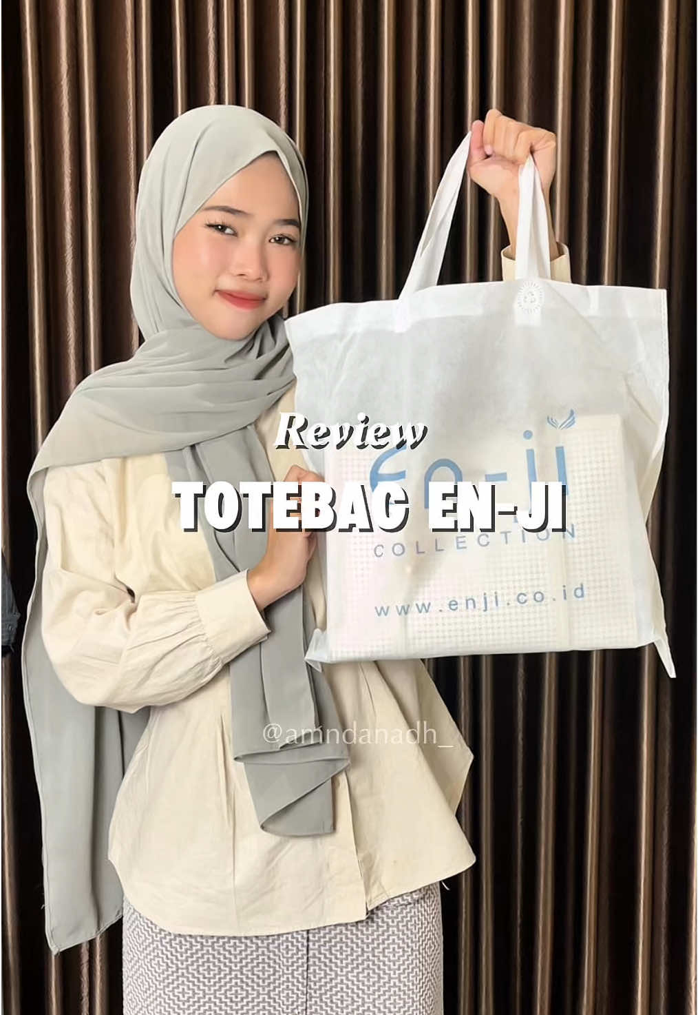 Cakep banget plis produk en-ji emg gapernah gagal‼️😭🤍 #enji #tasenji #enjibag #totebag #taswanita #totebags #totebagkuliah 