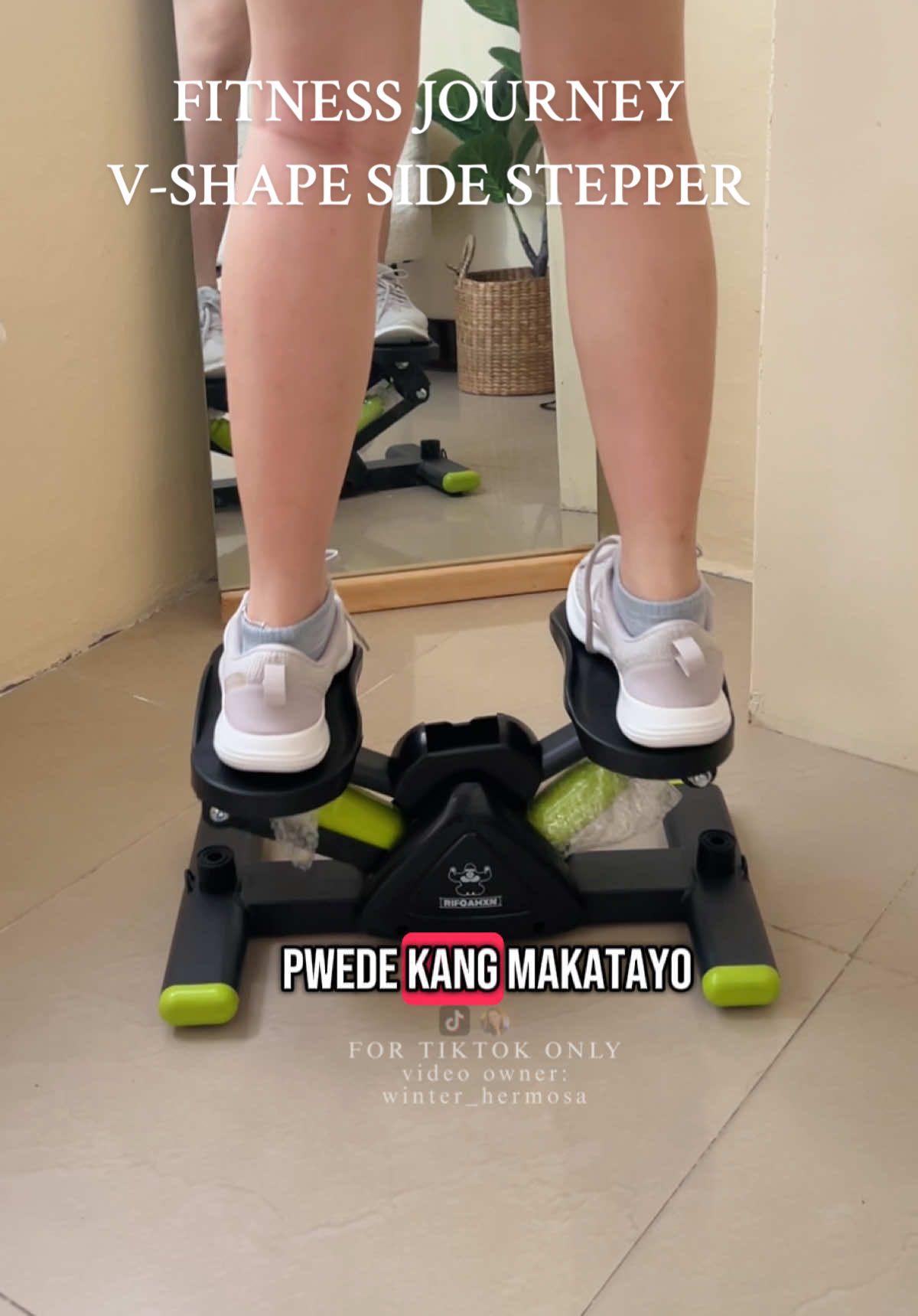 balik alindog program na tayo mamsh 😅 space saver tong vshape side stepper natin! 🏃🏻‍♀️💨💦 #fitnessjourney #vshapesidestepper #workoutroutine #homeworkout #spacesaver 
