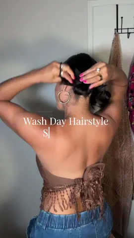 Wash Day Hairstyle for Short Hair @GuruNanda LLC @Puneet Nanda bridge the gap @Pearl #washdayhairstyle #hairoiling #hairoil #latinahair 