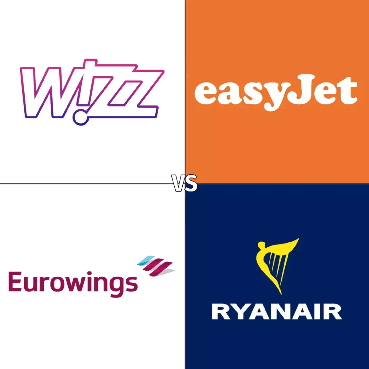 Wizz Air VS easyJet VS Ryanair VS Eurowings #wizzair #easyjet #ryanair #eurowings #plane #aviation #avgeek #lu4n_aviation 