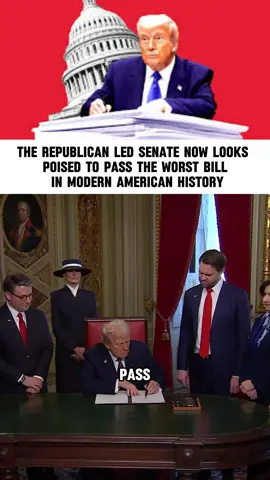 The Republican LED Senate now looks poised to pass the worst Bill in modern American history#tiktok #US #trump #bill #medicaid #breakingnews #fyp #foryou #news 