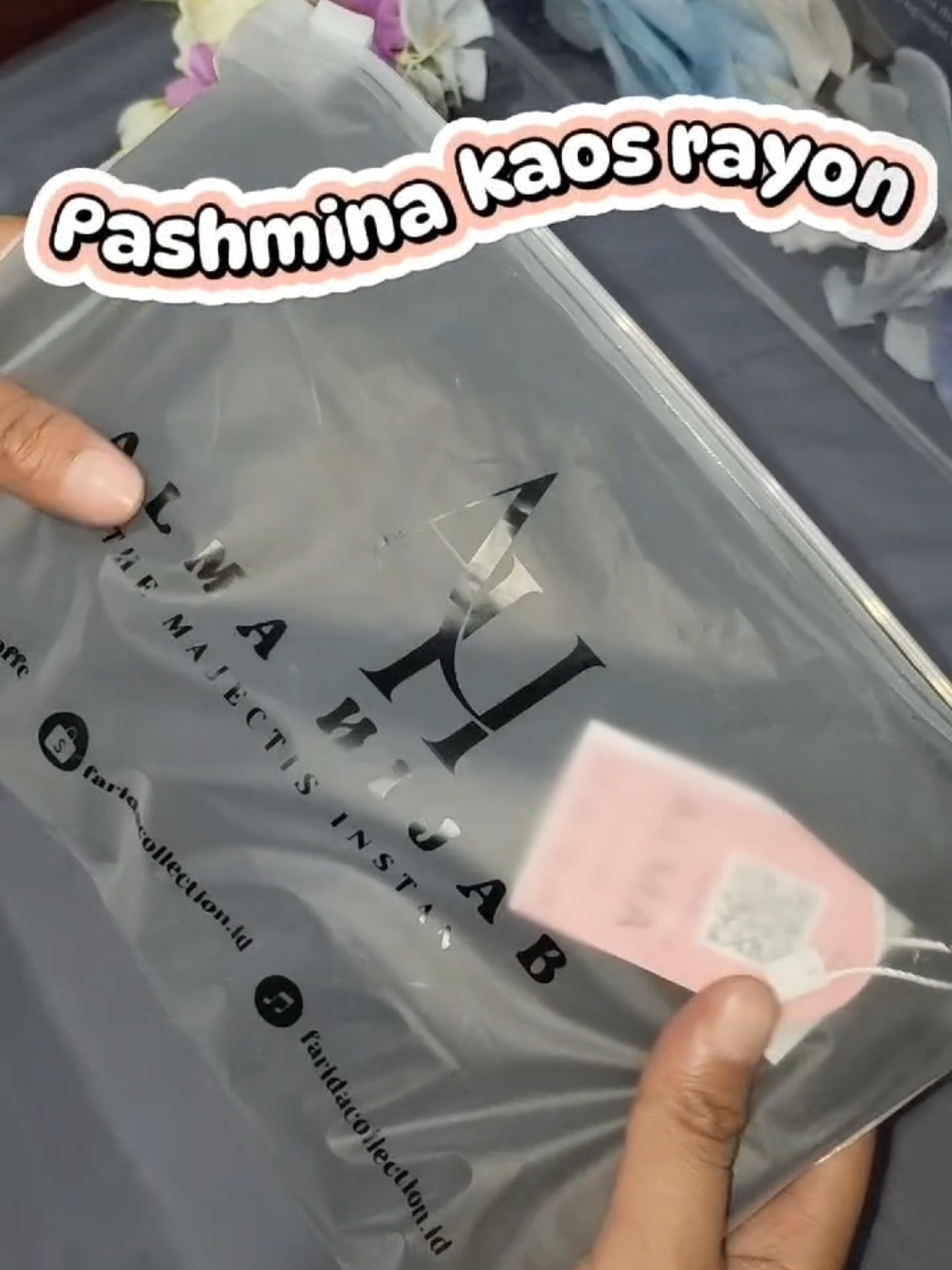 ringan banget pas di pake😍✨ #pashminakaos #hijab #fyp #foryoupage 