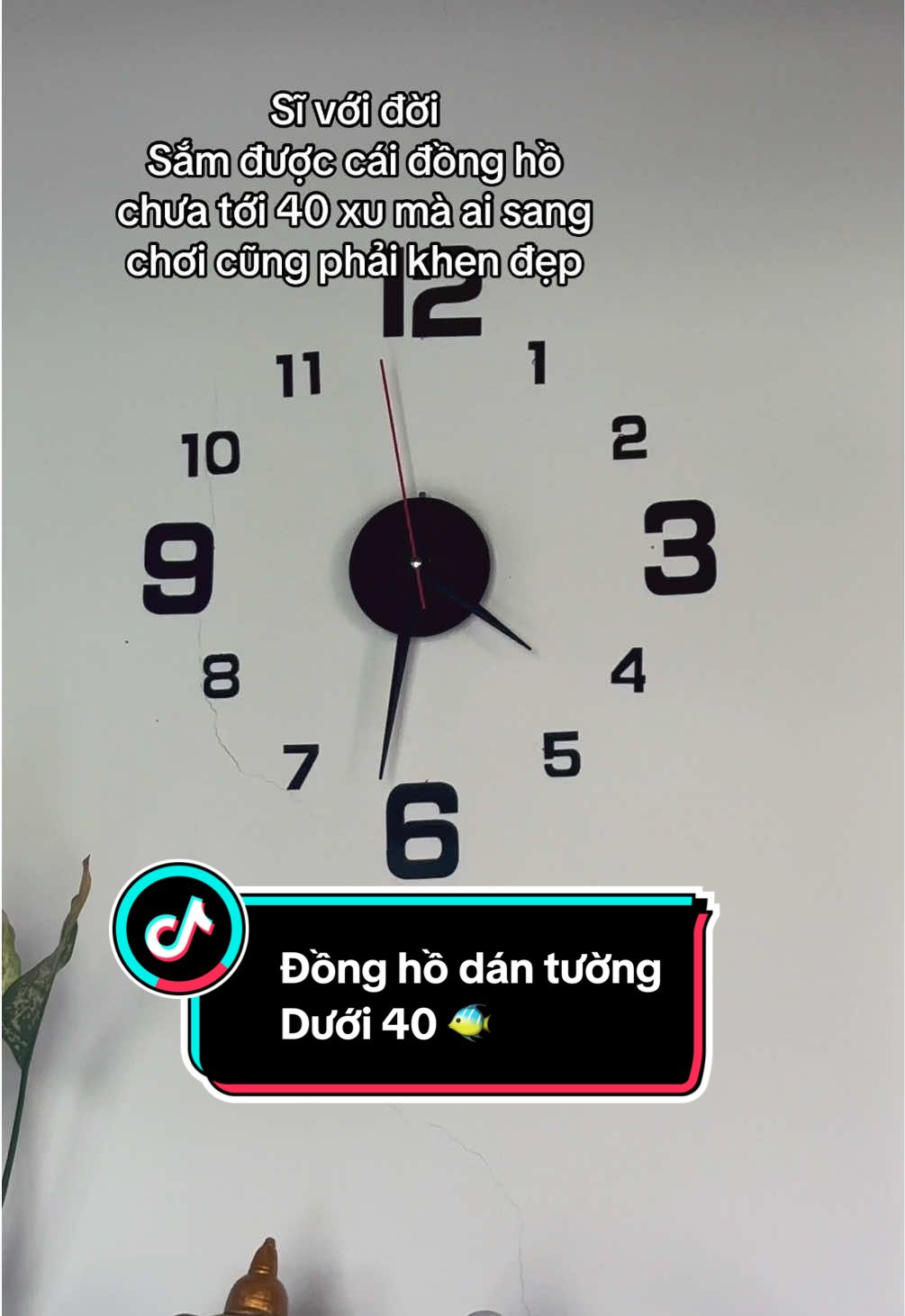 #dongho đồng hồ dán tường kỹ thuật số. 