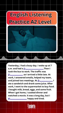 🎧 A2 English Listening Practice – Comment the words you hear 🧠👇 #A2English #EnglishListening #LearnEnglish #EnglishPractice   #EnglishForBeginners #ListeningChallenge #ESL #StudyTok   #FacelessContent #EnglishStory #DailyEnglish #TikTokEducation   #SlowEnglish #ListeningSkills #LanguageLearning 