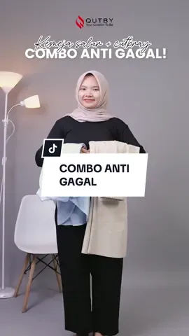 Combo ini tuh gak pernah gagal bikin look makin rapi tapi tetap santai 🤩🥰 #qutbycollection #PROMOGUNCANG77 #GAJIANSALE #OOTD #outfitideas #outfitinspo #kemeja #kemejasalur #bigsize 