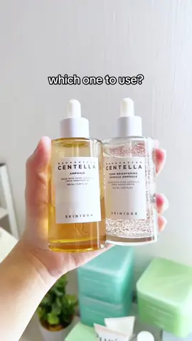 if you only have one of them, don’t worry you can use that for both morning and night already  #skin1004 #skin1004ampoule #skin1004centellaampoule #skin1004tonebrightening #brighteningserum #soothingserum #koreanskincare #skintok #skincarerecommendations #BeautyPersonalCare 