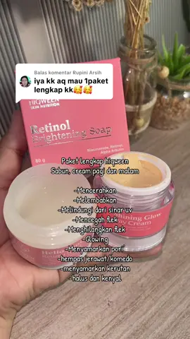 Membalas @Rupini Arsih yang mau paket lengkap langsng co dikeranjang ya kak , bagus dan ampuh banget buat yang pengen cepet kinclong #hiqween #skincare #skincareflek #skincareflekhitam #skincareglow #skincareglowing #skincarepemutih 