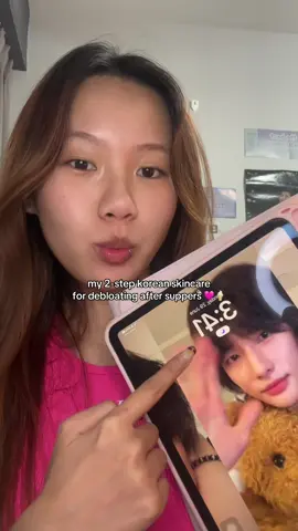 2-step skincare routine for debloating!! 🩷 @JUNGSAEMMOOL SG k-beauty is really the BEST 👩🏻‍🍳💋 #kbeauty #koreanskincare #depuffwithme #bloatingtips #skincareroutine #skincaretips @The PR People Asia 