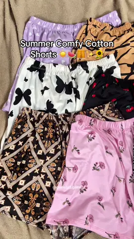 Summer Comfy Cotton Shorts ☀️🍉🩳✨🌻 #cottonshorts #comfyshorts #womenshorts #pambahayshorts #fyp #recommendations 