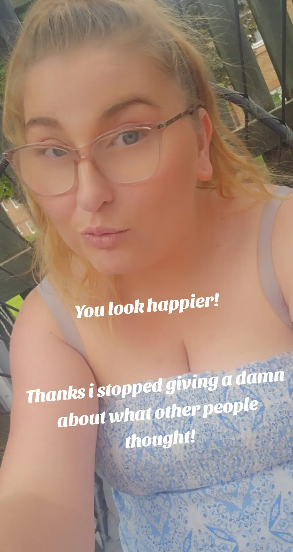 when you learn not to care about others opinions then you start to feel free! 