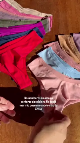 Kit com 6 calcinhas fio duplo 