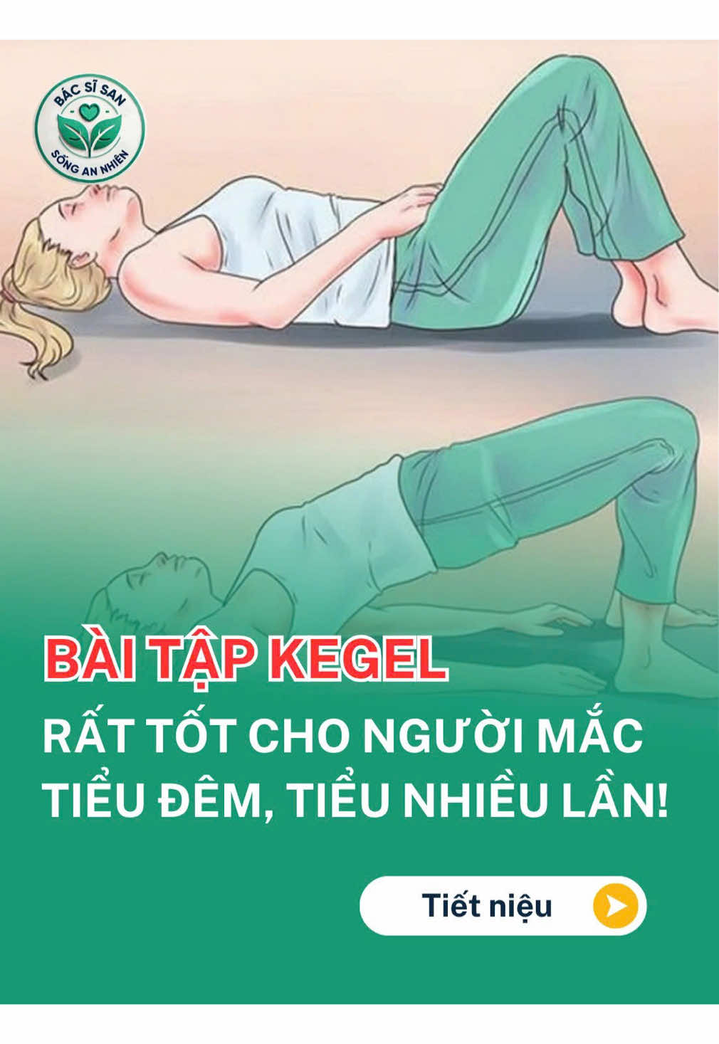 Bài tập Kegel là bài tập giúp tăng cường sức mạnh cơ sàn chậu nâng đỡ bàng quang, đặc biệt rất tốt cho nam giới và phụ nữ trên 40 tuổi. Thực hiện bài tập này thường xuyên giúp cho người tập có cơ sàn chậu khỏe hơn, nín nhịn tiểu tốt hơn, giảm thiểu tình trạng tiểu đêm, tiểu nhiều lần, tiểu không tự chủ. #tieudem #tieunhieulan #tieuson #bangquangkichthich #bangquangtanghoat 