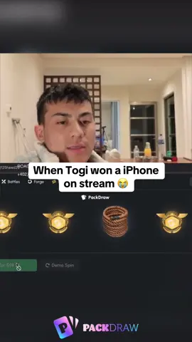 When Togi won a iPhone on stream 😭 #Togi #kickstreaming 