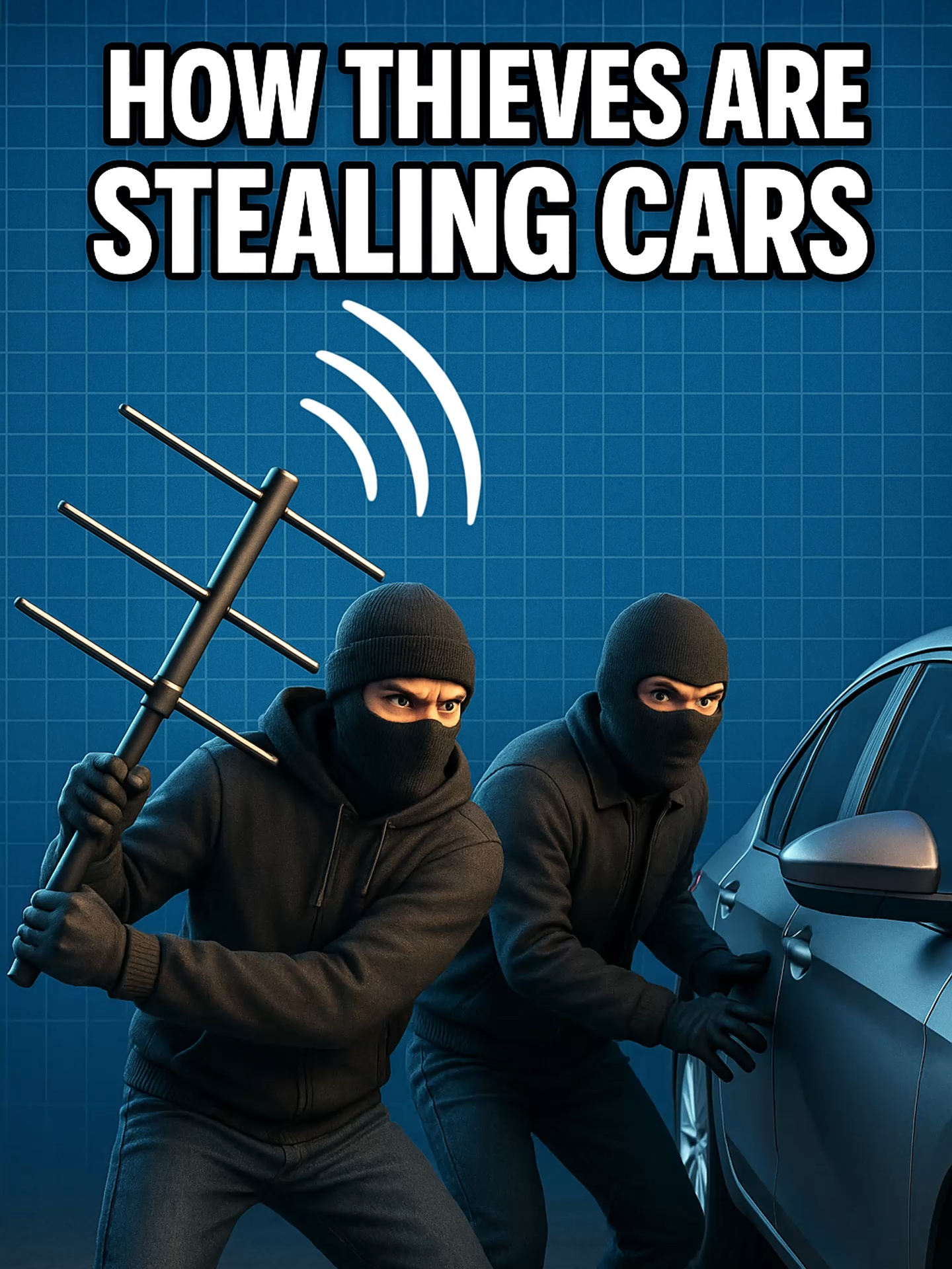 It takes them less than 30 seconds. One thief waits by your car. The other stands near your front door. Using a relay device, they hijack your key fob’s signal, unlocking and starting your car without ever touching the keys. Get your signal-blocking wallet now. #relayattack #carsecurity #keyfobhack #protectyourcar #cartheft #faradaybag #wirelessattack