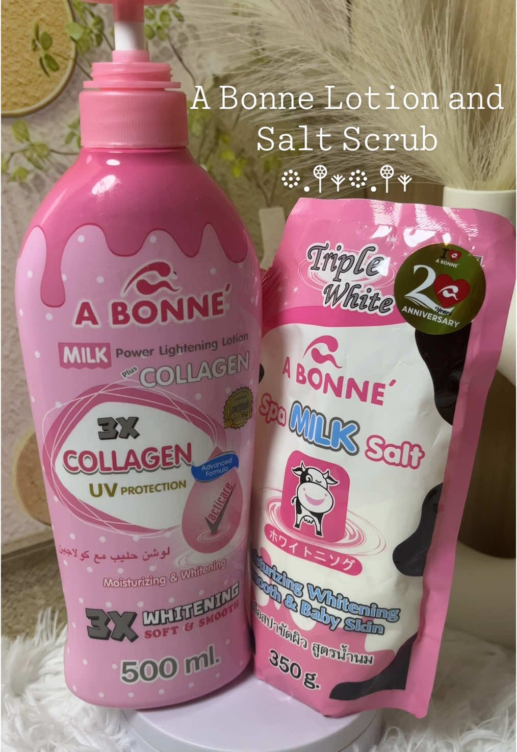 A Bonne Lotion, Milk and Salt Scrub |  #skinessentials #lotion #milksaltscrub 