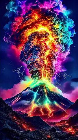 ✨🌋 Fantasy Art Volcanic Eruption AI art comes to life: An epic 4K live wallpaper where glowing lava meets electric skies  A surreal volcanic blast—colors collide, lightning dances, and pure visual power erupts. This is fantasy in motion🌋✨ #creatorsearchinsights #livewallpaper #livewallpapers #4klivewallpaper #fantasyart #volcano #explosion #visualart #fantasyvibes #naturevibes #aiart #videoart #fyp #fyi 