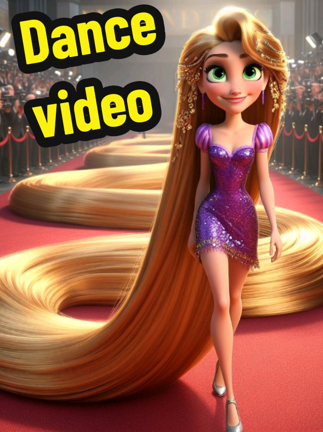 Rapunzel dancing 💃🏼🪩 with her extremely extra long golden hair (1000000 feet long) trailing behind her across the red carpet like an endless river of light 😍❤️. #rapunzel #rapunzelhair #longhair #extralonghair #extremelylonghair #longesthair #themostbeautiful #beautifullonghair #hairlover #disneyprinces #ai #aigeneratedart #aigeneratedimages #art #aivideo #aigeneratedvideos #pixverse #aidance #3Danimation 