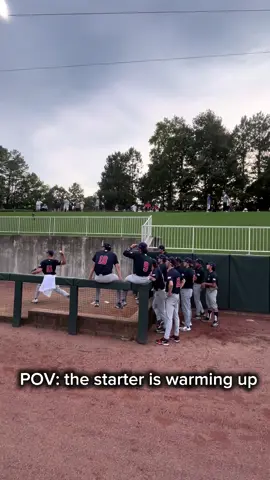 Name a better hype team than the bullpen 🤷 #usabaseball #bullpen #collegebaseball #pitcher 