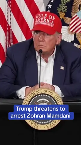 During a roundtable regarding the new Alligator Alcatraz migrant detention facility in Florida, Donald Trump threatened to arrest NYC mayoral candidate Zohran Mamdani, and suggested that 'he is here illegally.' Mamdani immigrated to New York City with his family when he was seven. 📷 Reuters #news #politics #trump #zohranmamdani #nyc 