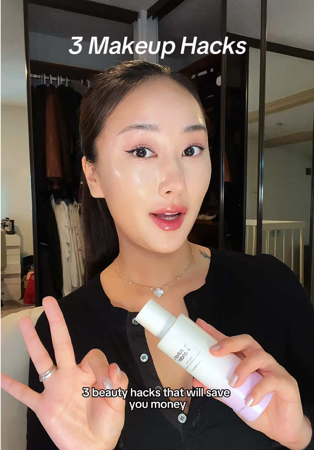 Repurpose your skincare with these 3 makeup hacks! For this hack im using this milky black rice essence that is amazing for your skin barrier.  It has probiotics and ceramides with also gentle exfoliation that leaves your skin glowing. It’s also suitable for all skin types.  Available on amazon and also linked in my storefront. ✨ @haruharu wonder  #milktoner #glassskin #barrierrepair #haruharuwonder #skincare #kbeauty #skincaretips #makeuptips #skincarehacks #beautytips #glowyskin