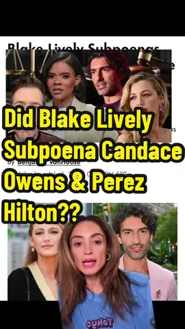 Blake’s PR Strategy Being Called Out!! 👏🏼 #blakelively #subpoena #candaceowens #perezhilton #itendswithus #justinbaldoni #greenscreen 