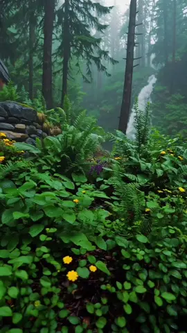 Echoes of the Forest Rainfall 🌲🎶 #CalmVibes #naturevibes #relaxingvideos 