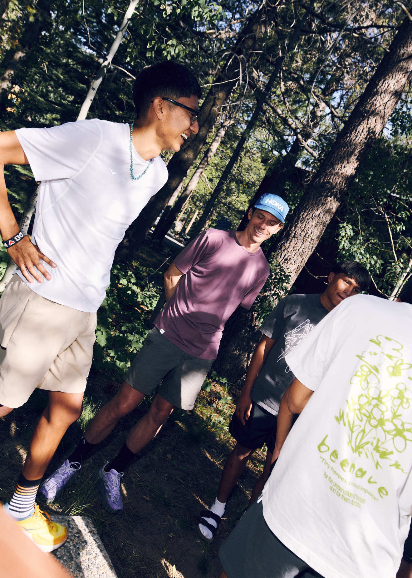 Jim Walmsley meet’s the Page High School XC team at Western States. While getting to reveal my race kit I had my good friend Jim Walmsley help me give out some fresh @HOKA gear. This is what it’s all about! #Running #run #nativetiktok #trailrunning #flyhumanfly #wser 