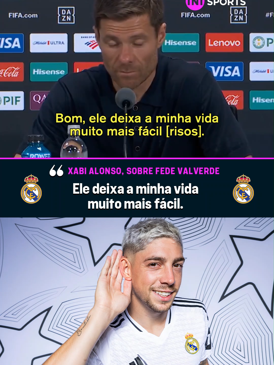 AS COISAS SÃO MAIS FÁCEIS COM VALVERDE! 😎🇺🇾 Xabi Alonso exaltou o capitão do Real Madrid após classificação no #MundialDeClubes2025. #SportsNews #TikTokEsportes #MundialDeClubes #RealMadrid #XabiAlonso #Valverde