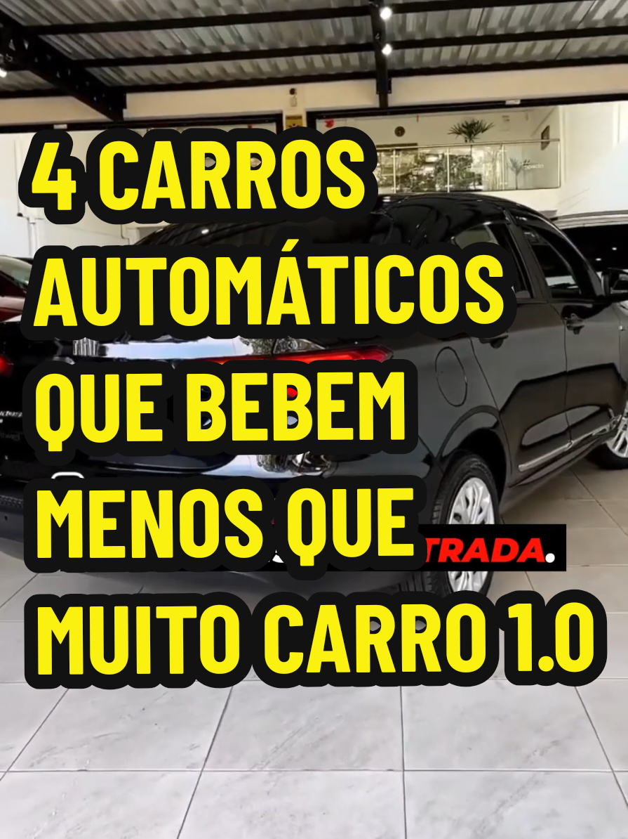 4 CARROS AUTOMÁTICOS QUE BEBEM MENOS QUE MUITO CARRO 1.0 - #fiat #carros #honda #carrosusados 