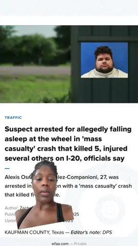 Truck driver allegedly falls asleep at the wheel on Texas highway. K*lls 5 people, 4 in the same family  