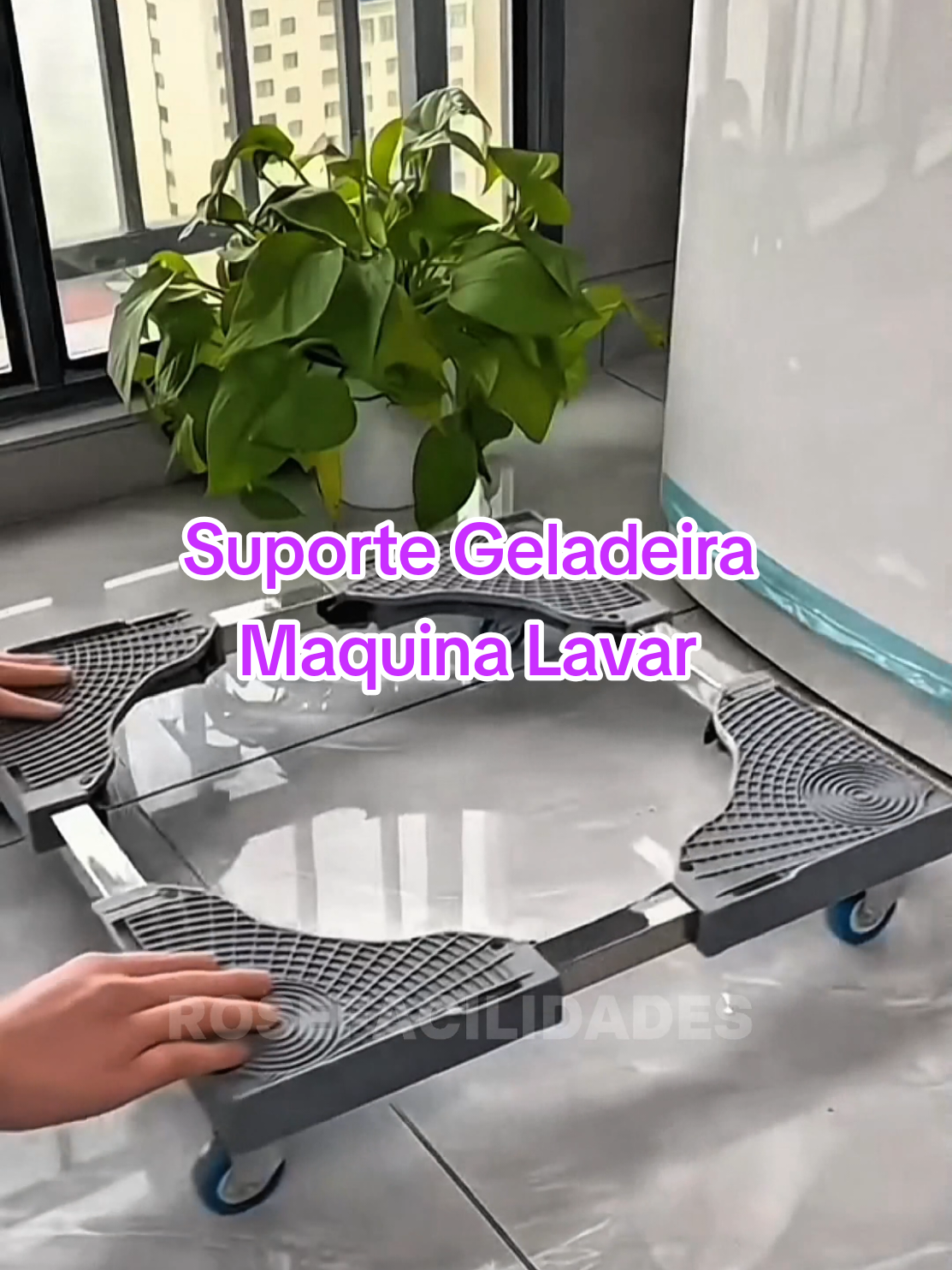 Suporte Geladeira Maquina Lavar #tikTokSopChegou #TikToshop #cozinha #dicasdecasa #lavanderia #geladeira #organizaçao 