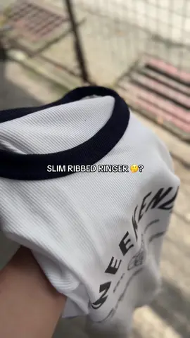 Slim ribbed ringer? #weekends #wknds #outfitideas #tshirt #slimfit #ribbed #ringer 