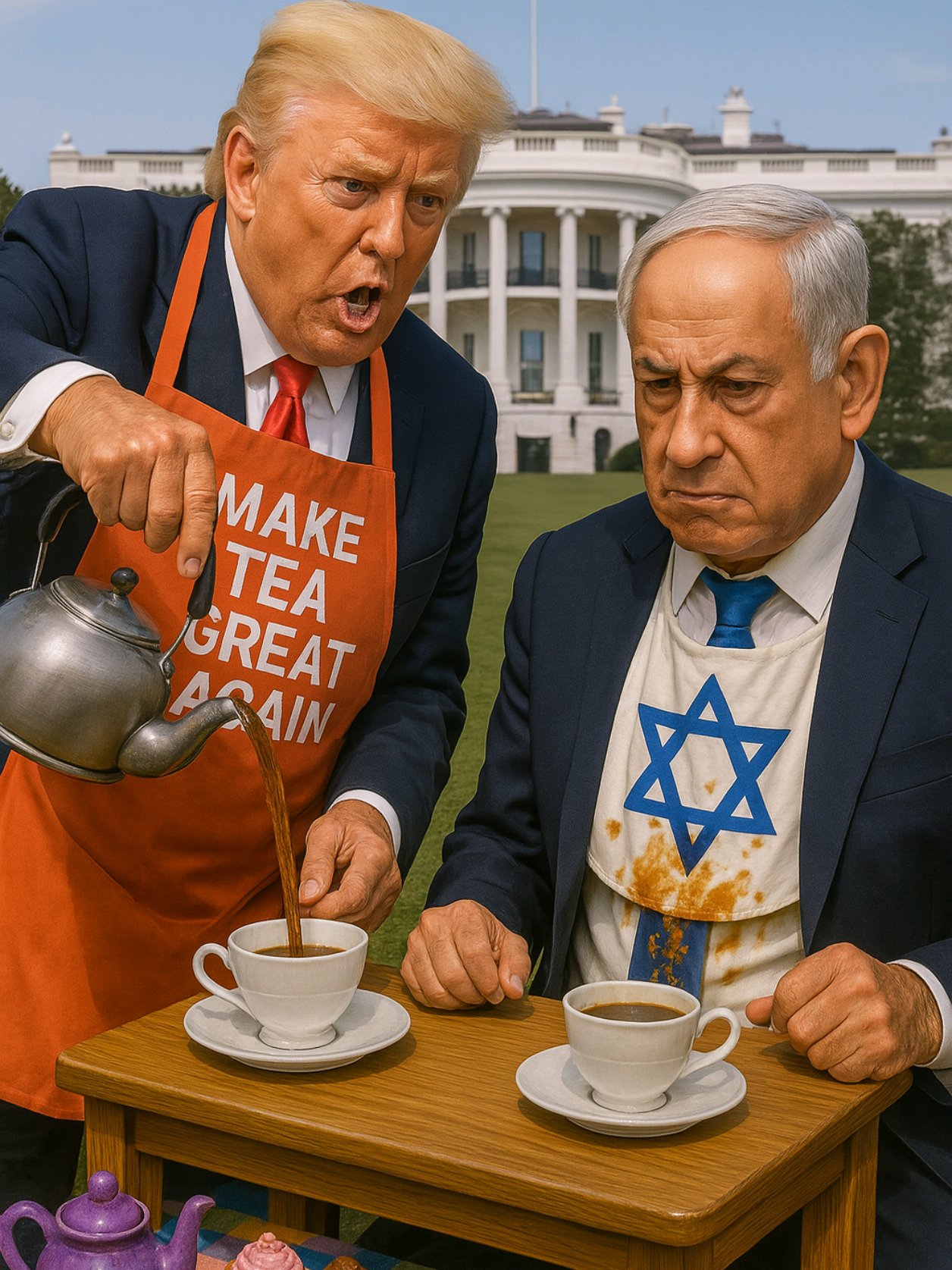 Trump Pours Tea on Netanyahu! ☕😡🇮🇱🇺🇸