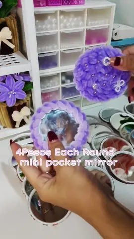 Round Mini Pocket Mirror 🪞  napaka mura na tapos ang bait pa ng seller 😍🌸 #minimirror #minipocketmirror #mirrorkeychain 