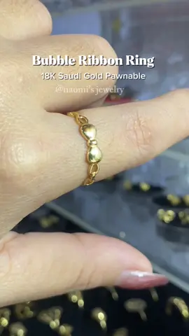 Bubble Ribbon Ring✨🤍 18K Saudi Gold Pawnable #18karatgoldjewelry #18karat #saudigoldpawnable💯 #real #realgold #pawnable #saudigold #investment #solidring #jewelry #legitgoldseller #legitgold #ribbonring #goldring #ribbon #saudigold18k #18kring 