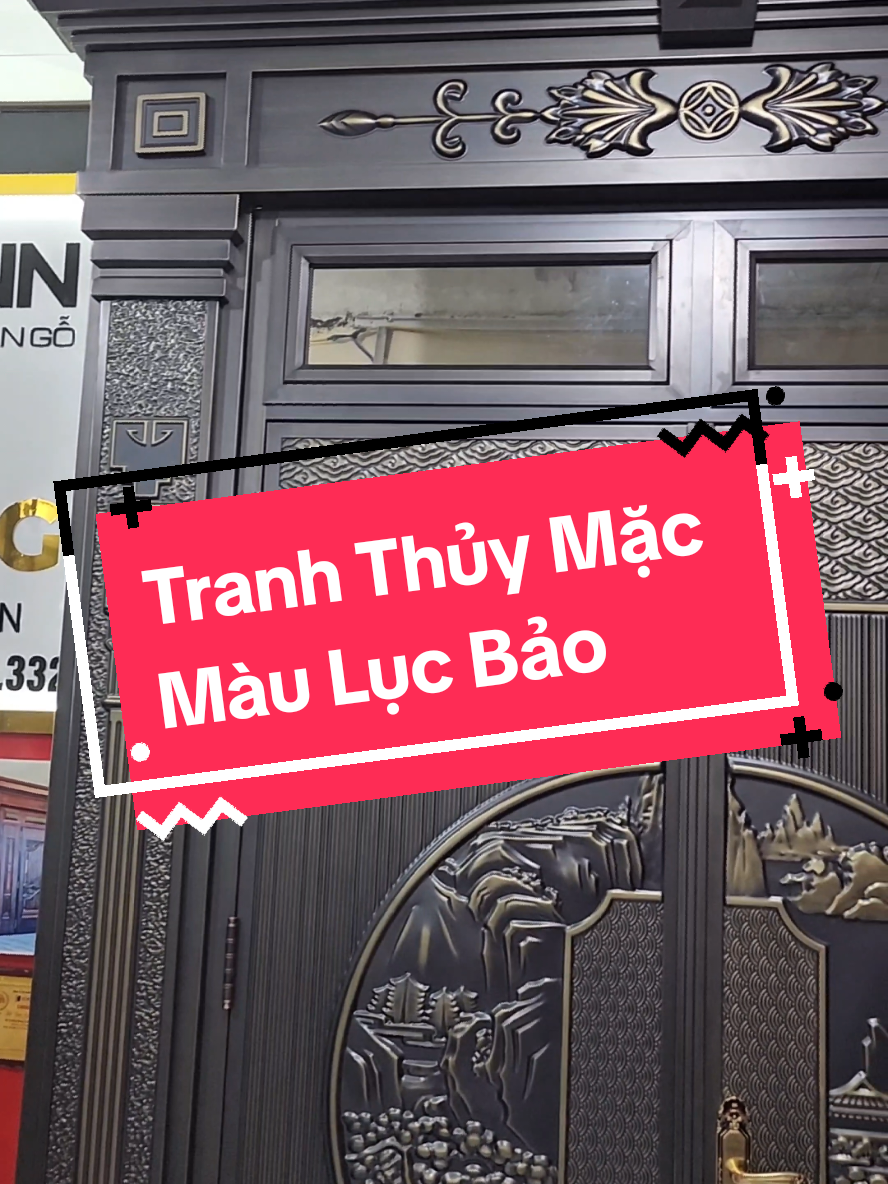 Tranh thủy mặc - Màu lục bảo Koffmann Classic - Sơn 5D #cuathepvangodep #viral #thepvangolamcua #cuathep #xuhuong #koffmannvietnam #cuathepvango #vuongkoffmann #noithat #cuathepvangokoffmann #Koffmann #classic5d #koffmannclassic 